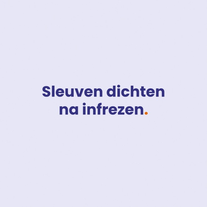 Sleuven dichten (na Infrezen vloerverwarming)